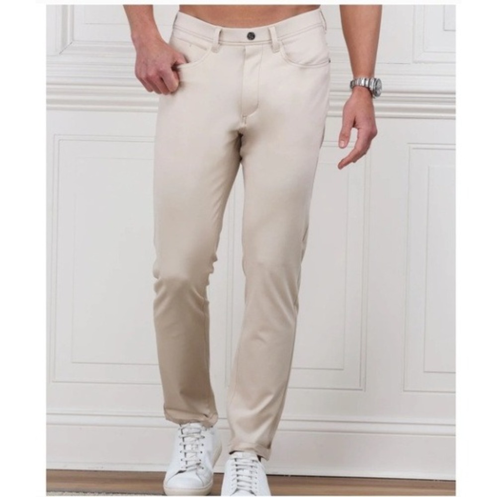 Collars & Co CEO Tech Pull-On Pants Stone Beige‎ 40x34 NWT Performance Stretch